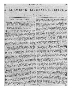 Seidensticker, J. A. L.: Entwurf systematischer Pandecten zu Vorlesungen. Göttingen: Dieterich 1791
