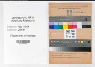 Entnazifizierung Anneliese Fleutmann , geb. 21.02.1922 (Lehrerin)
