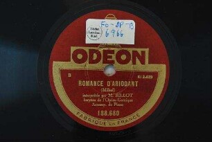 Romance d'ariodant / (Méhul)