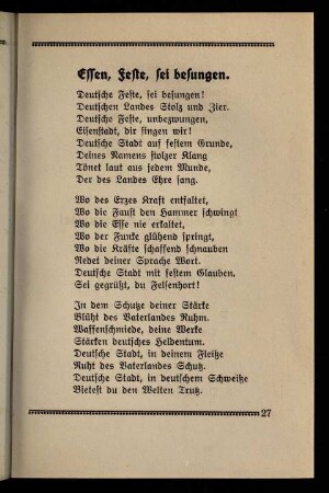 27-28, Essen, Feste, sei besungen