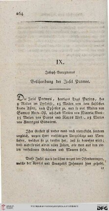 IX: Joseph Georgirenes Beschreibung der Insel Patmos