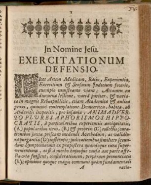 Exercitationum Defensio