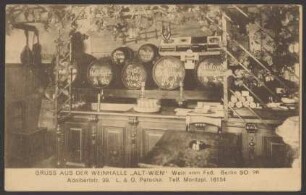Ansichtskarte "Weinhalle Alt-Wien", Adalbertstraße 99