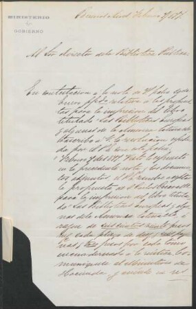 [Carta a Vicente Quesada en español, Buenos Aires, 7 de febrero de 1877]