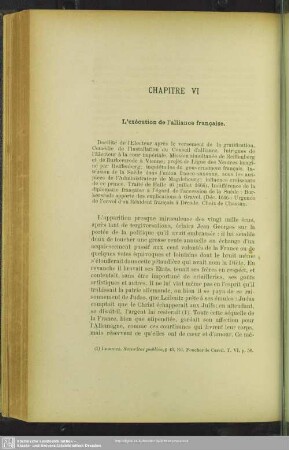 Chapitre VI, L'execution de l'alliance francaise