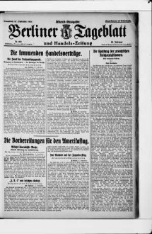 Berliner Tageblatt und Handels-Zeitung, Abend-Ausgabe