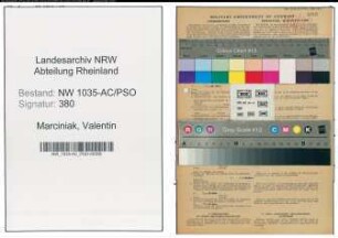 Entnazifizierung Valentin Marciniak , geb. 05.02.1896 (Bergmann)