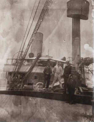 An Bord des Dampfers "Tagus" nach Westindien