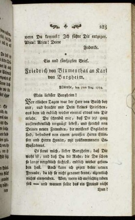 Ein und fünfzigster Brief. - Sechzigster Brief.