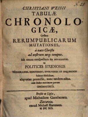 Tabulae chronologicae