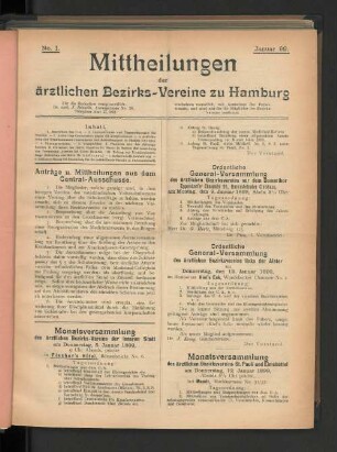 No. 1. Januar 1899
