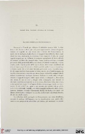 2.1894/95: Museo del Palazzo Ducale in Venezia, [1] : Raccolta medioevale e del Rinascimento