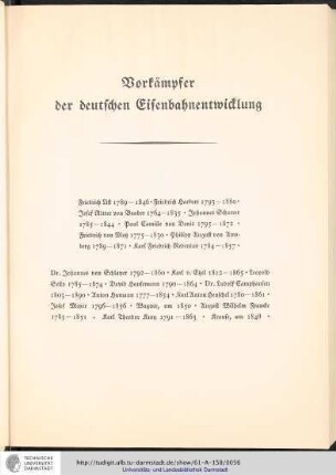 Vorkämpfer der deutschen Eisenbahnentwicklung