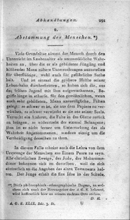 Abstammung des Menschen
