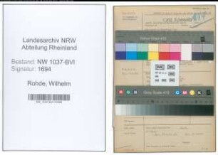 Entnazifizierung Wilhelm Rohde , geb. 02.04.1888 (Rechtsanwalt)