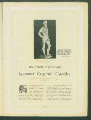 Estatua del General Eugenio Garzón por el escultor Ferrari.