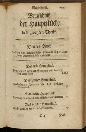 Verzeichniß der Hauptstücke des zweyten Theils.