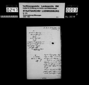 Schuldenwesen der Kirchenpflege Lippach