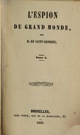 L'espion du grand monde, 5