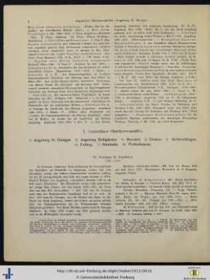 I. Augustiner Chorherrenstifte