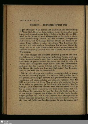 Rennsteig - Thüringens grüner Pfad