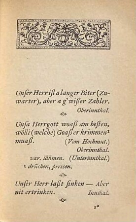 Volksthümliche Sprichwörter und Redensarten aus den Alpenlanden : Ges. u. hrsg. v. Ludwig von Hörmann