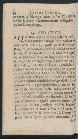 14. Politici