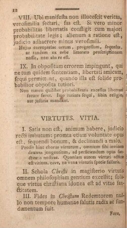 Virtutes. Vitia.