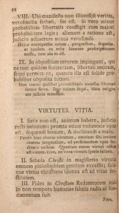 Virtutes. Vitia.