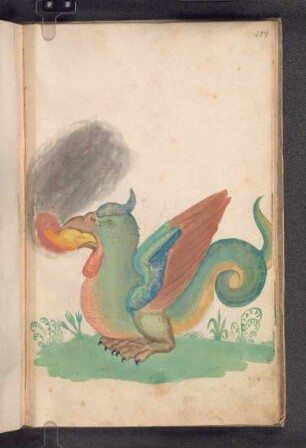 Hölle (?): Geflügelter Drache