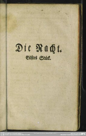 Die Nacht. Eilftes Stück