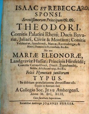 Isaac et Rebecca Sponsi