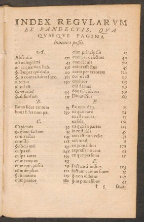 Index Regularum Ex Pandectis ...