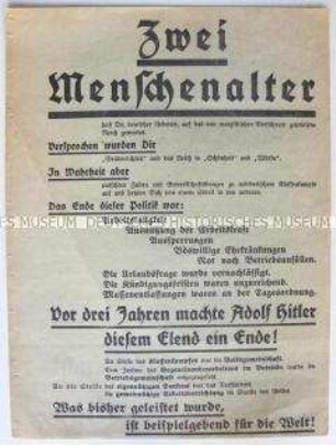 Propagandaflugblatt zur "Reichstagswahl" 1936