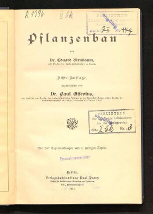 Pflanzenbau