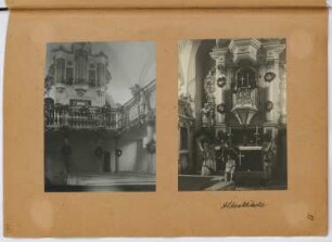 Kirche, Altenklitsche: Innenansichten (aus: Skizzen- und Fotoalbum 29)