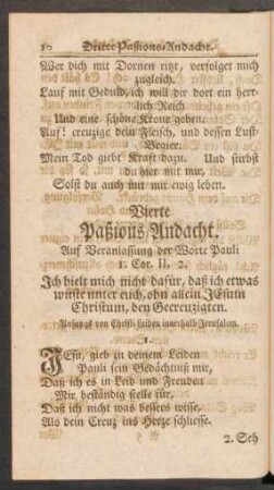 Vierte Paßions-Andacht.