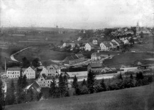 Blick zum Stadtberg und Bahnhof