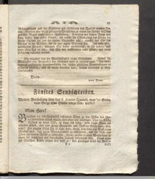 Fünftes Sendschreiben.