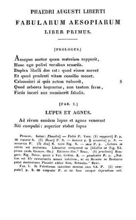 Fabularum Aesopiarum Liber Primus.