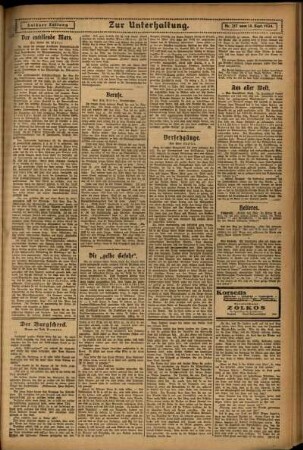 Zweite Ausgabe vom Sonntag, den 14. September 1924.