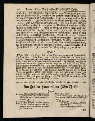 496-514, Am Fest der Himmelfahrt Jesu Christi