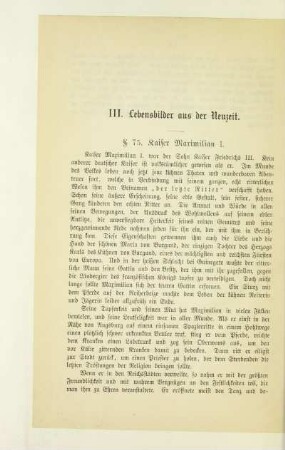 III. Lebensbilder aus der Neuzeit