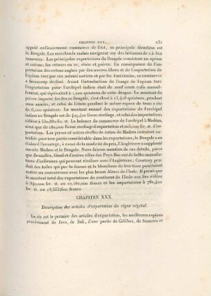 Chapitre XXX. Description des articles d'exportation du règne végétal