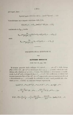 Soluzione della questione 52 (Vedi Vol. IV, pag 318).