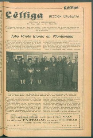 Julio Prieto triunfa en Montevideo