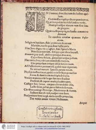 Text der Gelegenheitsschrift