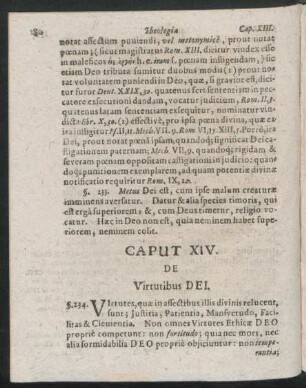Caput XIV. De Virtutibus Dei.