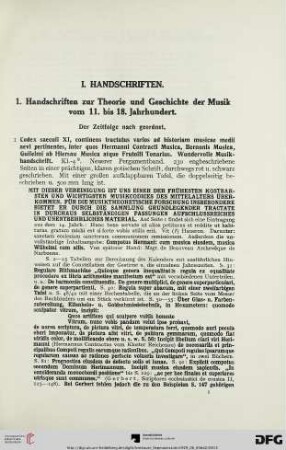I. Handschriften (Nr. 1-113)
