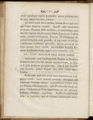 Jura Regum Francorum Circa Potif. Roman.